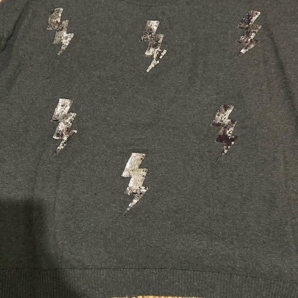 Oleg Cassini Thunderbolt Gray Sweater-1X - Picture 3 of 16